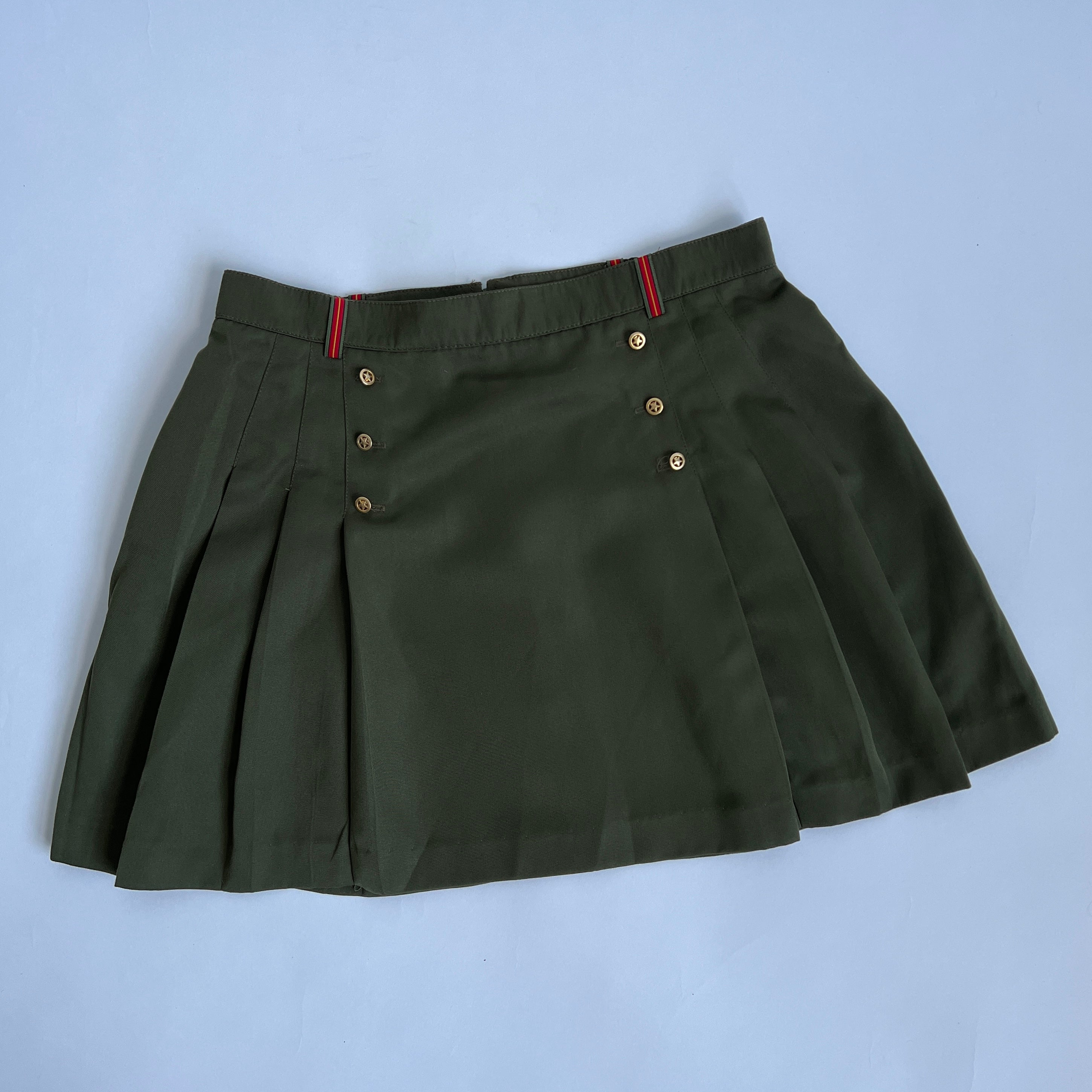 90s army mini skirt L