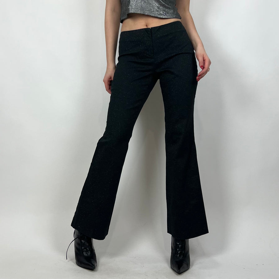Vintage 90s No Boundaries Black Glitter Pants 28 WAIST Holy Thrift