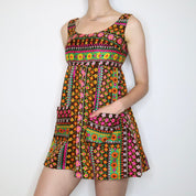 60s Flower Power Babydoll Dress (S/M)