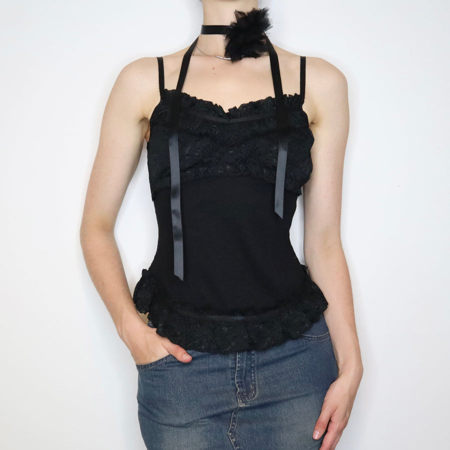 French Black Lace Camisole (Medium) 
