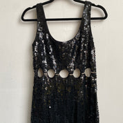 Vintage circle cut sequin dress