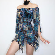 Handkerchief Hem Babydoll Top (Medium) 