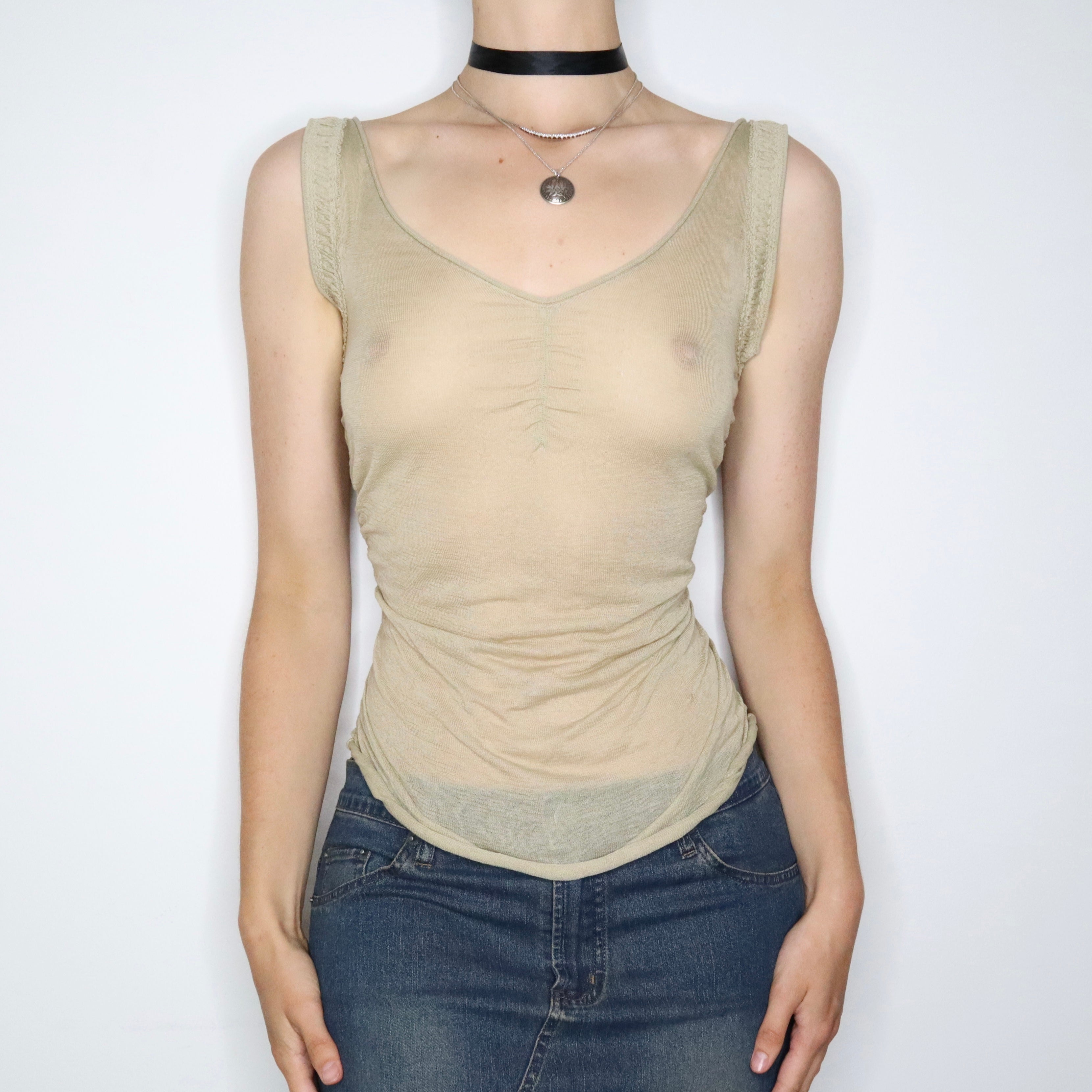 Gucci Sheer Knit Tank Top (S-M) 