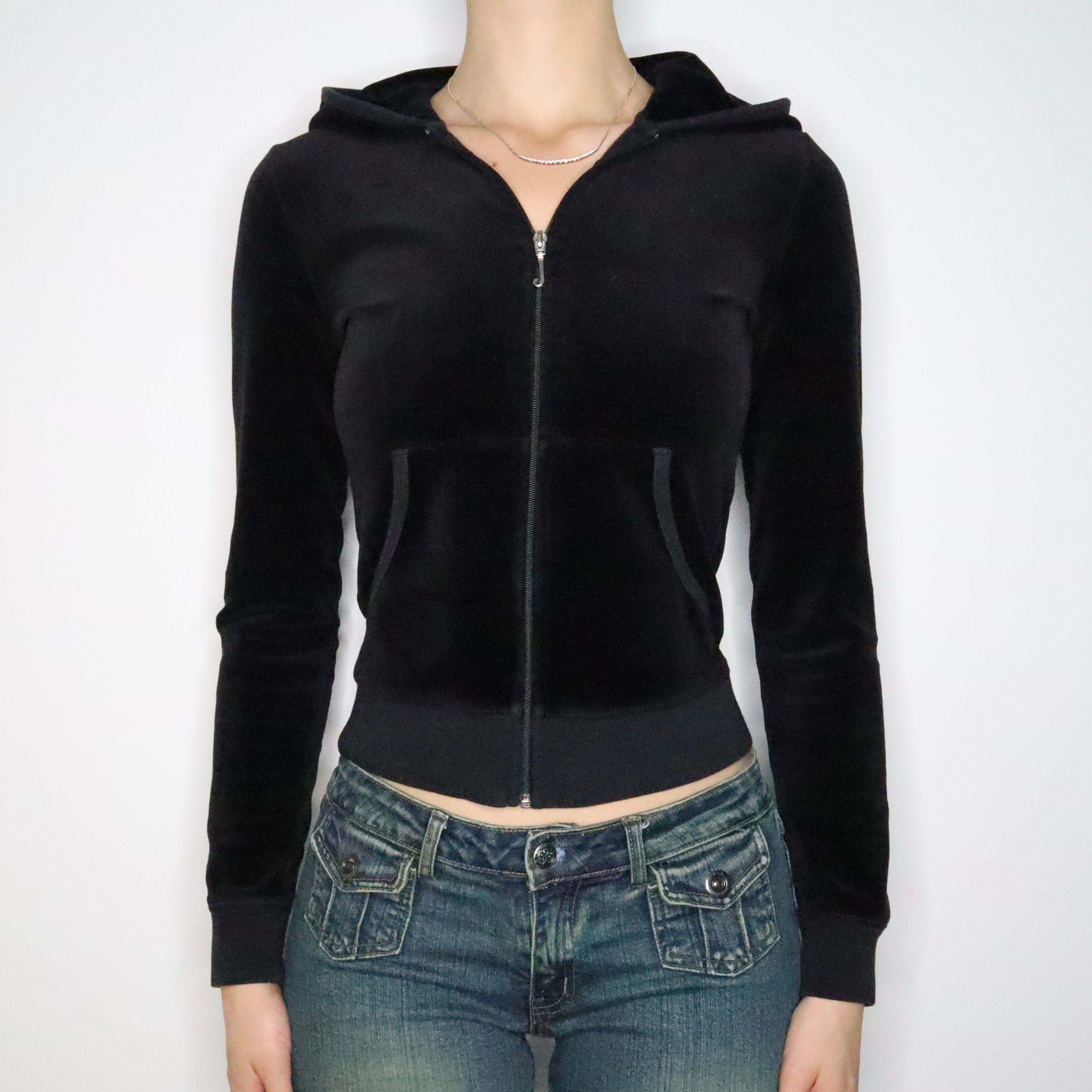 Black Juicy Zip-Up Hoodie (Small)