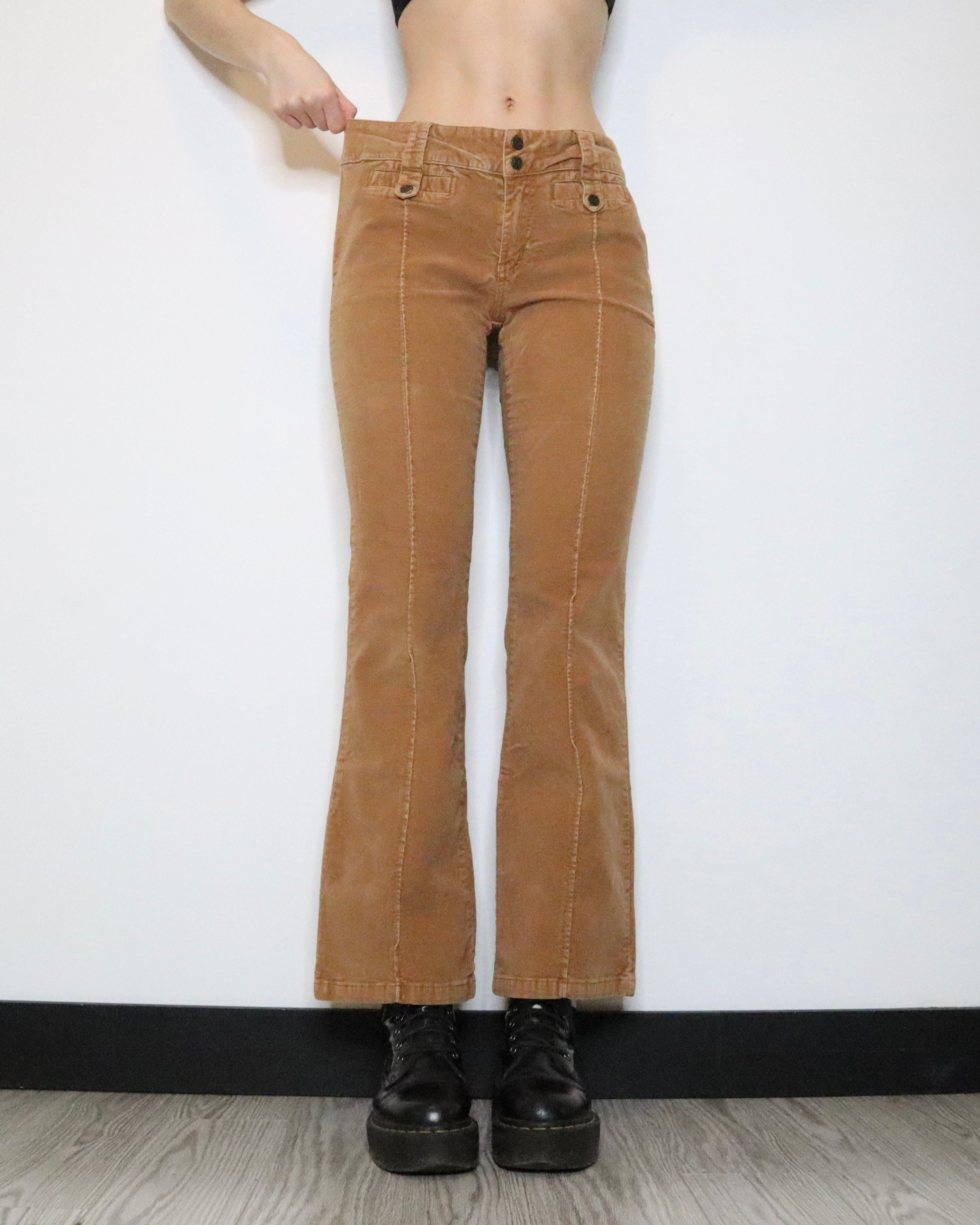Brown Corduroy Flare Pants (Large) 
