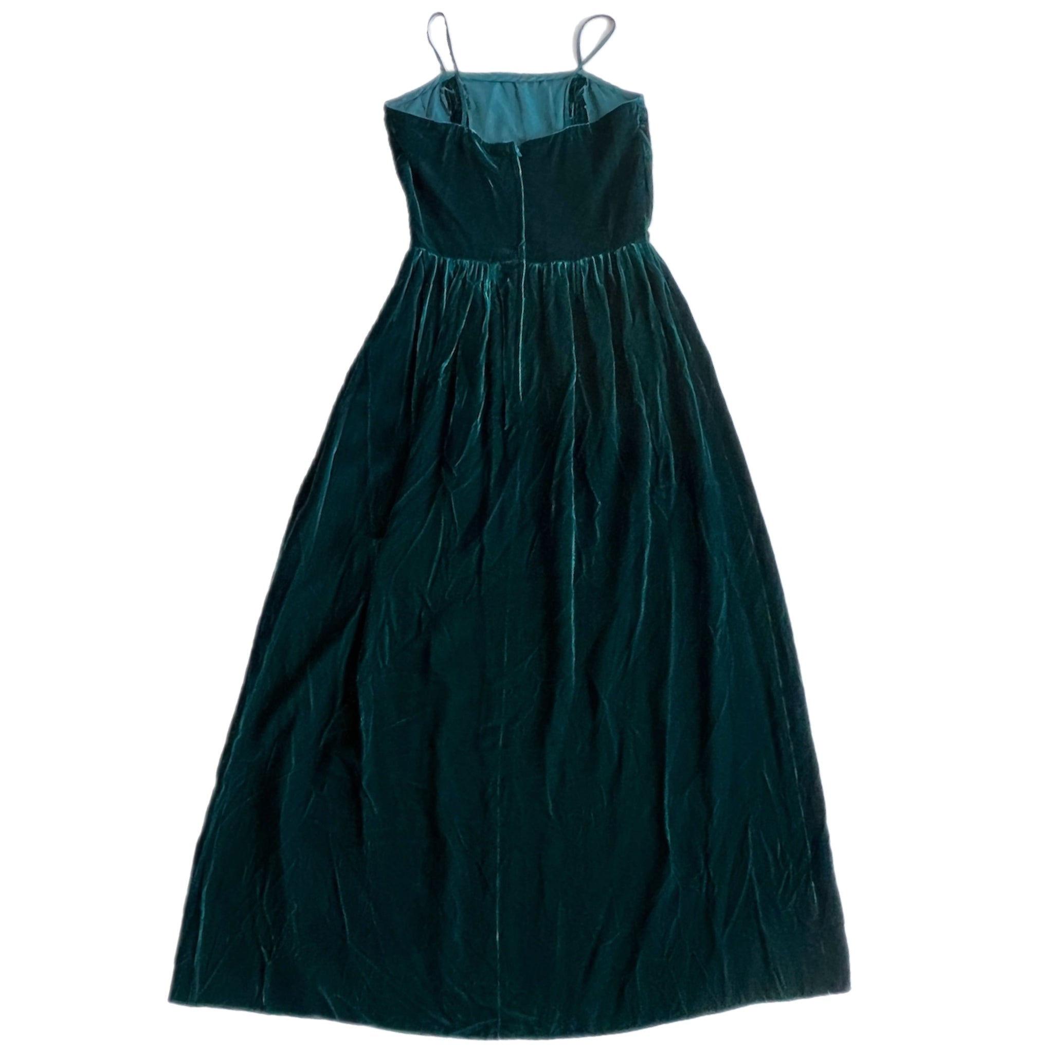 Vintage emerald velvet maxi dress