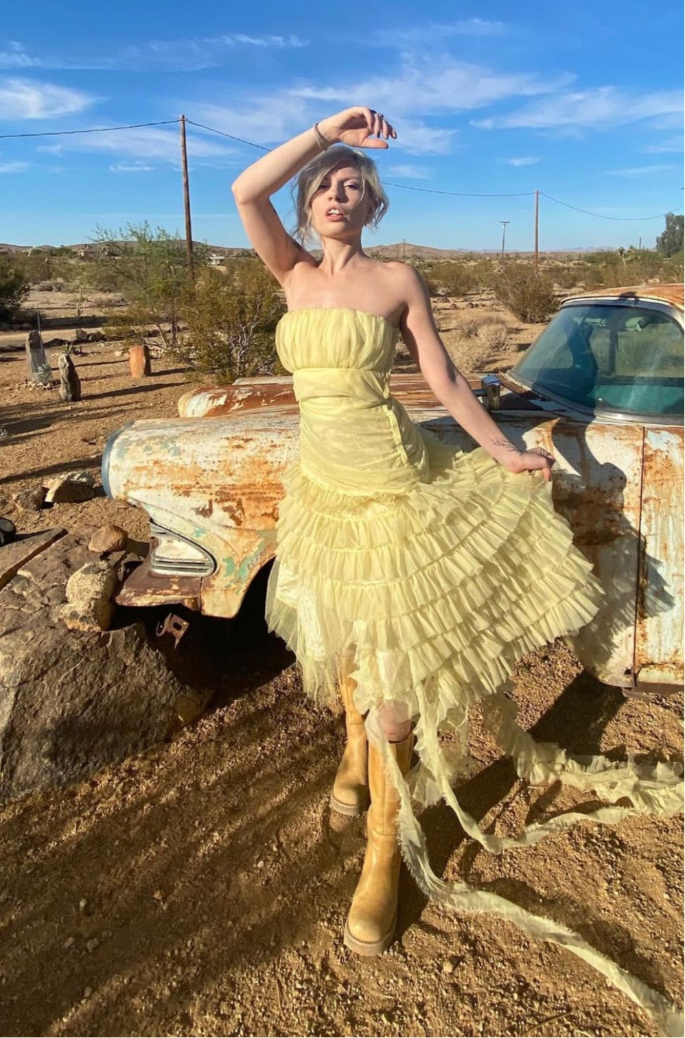 Vintage Ruffle Dress
