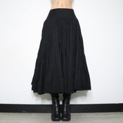Black Tiered Maxi Skirt (XS-S)