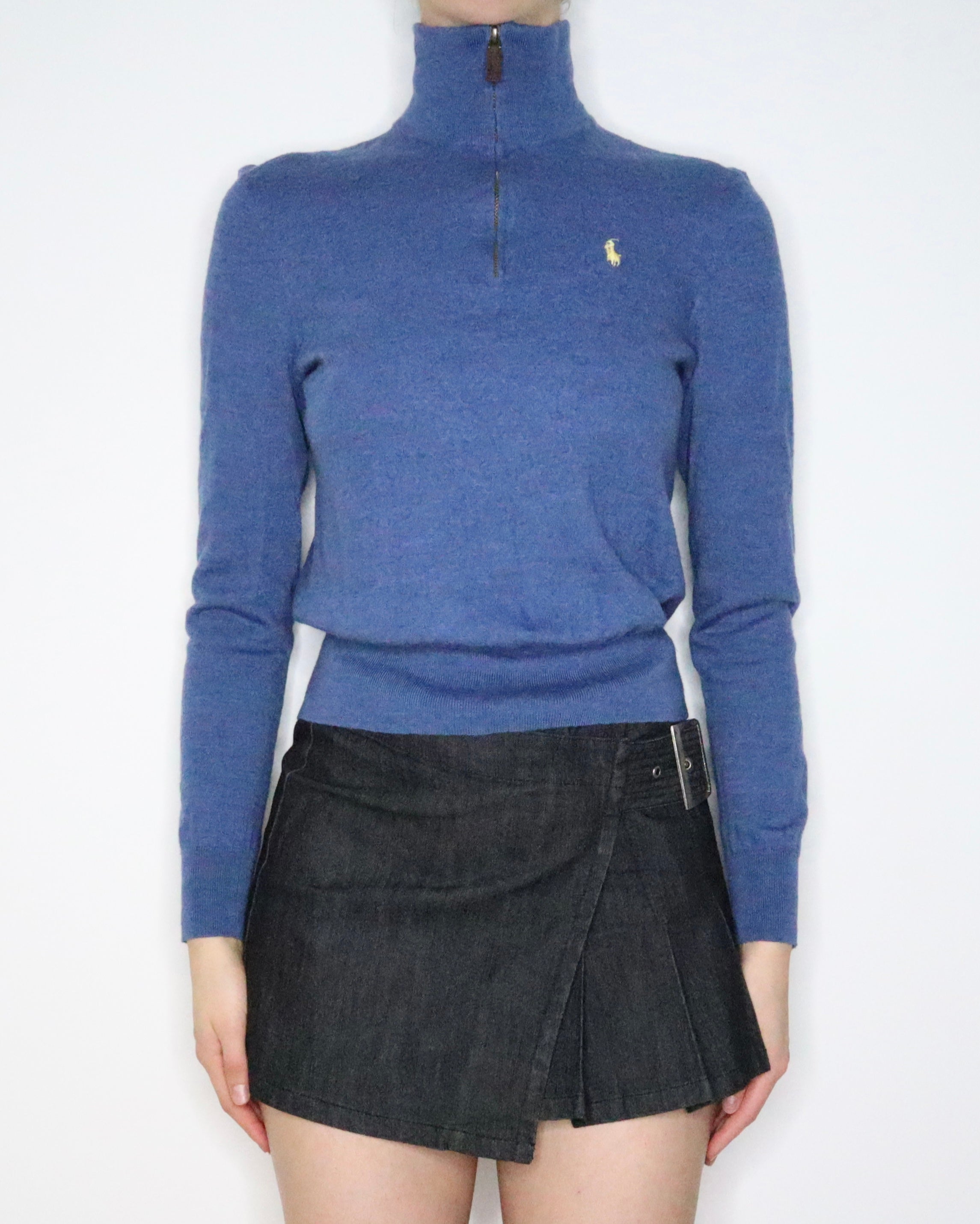 Ralph Lauren Blue Quarter Zip (S-M) 