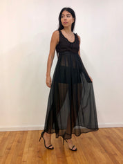 Sheer Black Maxi