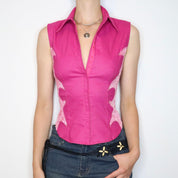 French Pink Barbie Cowgirl Top (XS-S) 