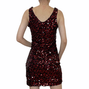 Red sequin dress