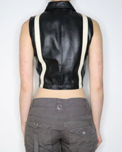 Black Faux Leather Vest (Small) 