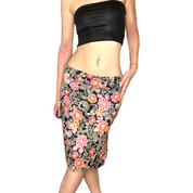 Floral low waist midi