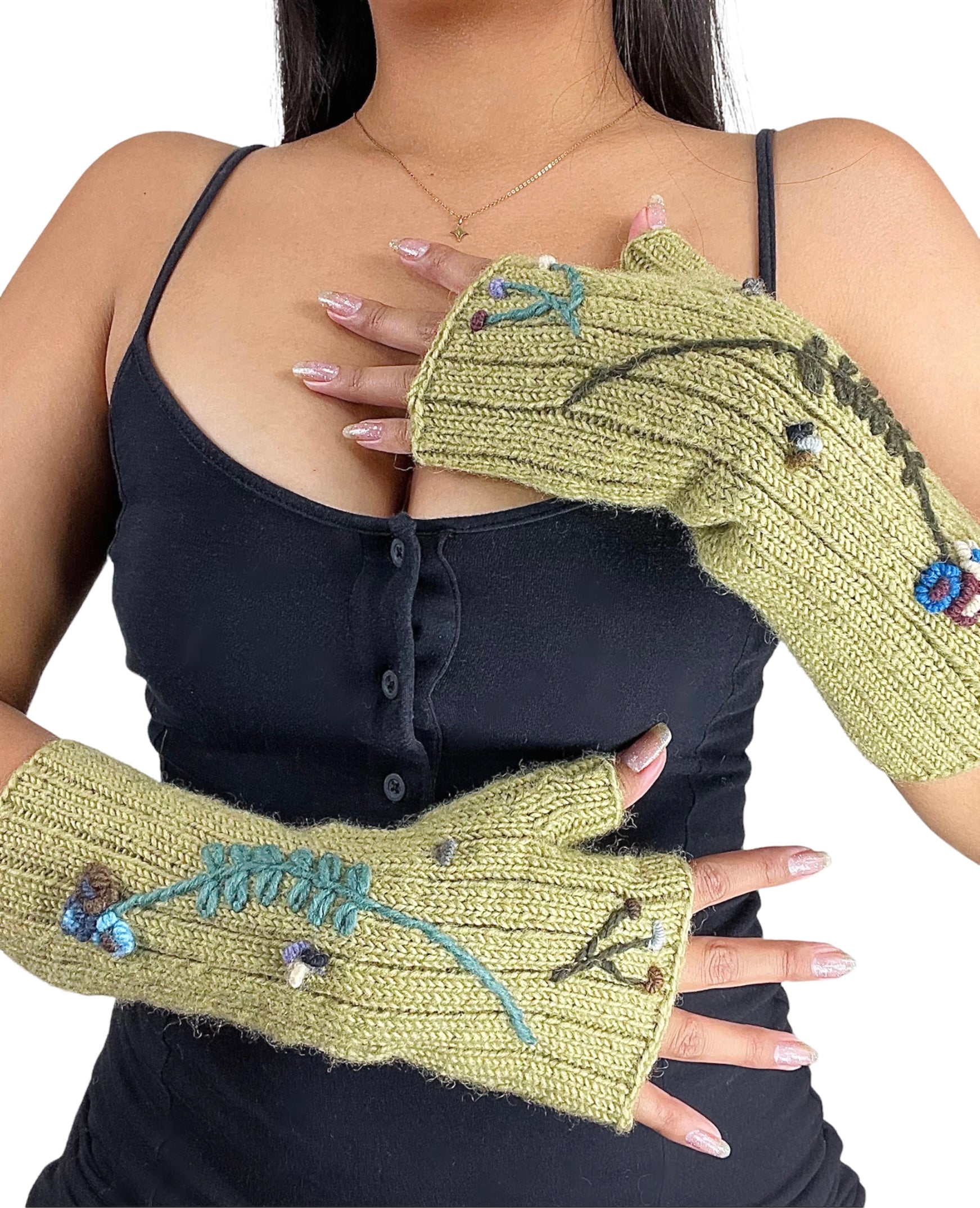Knit gloves