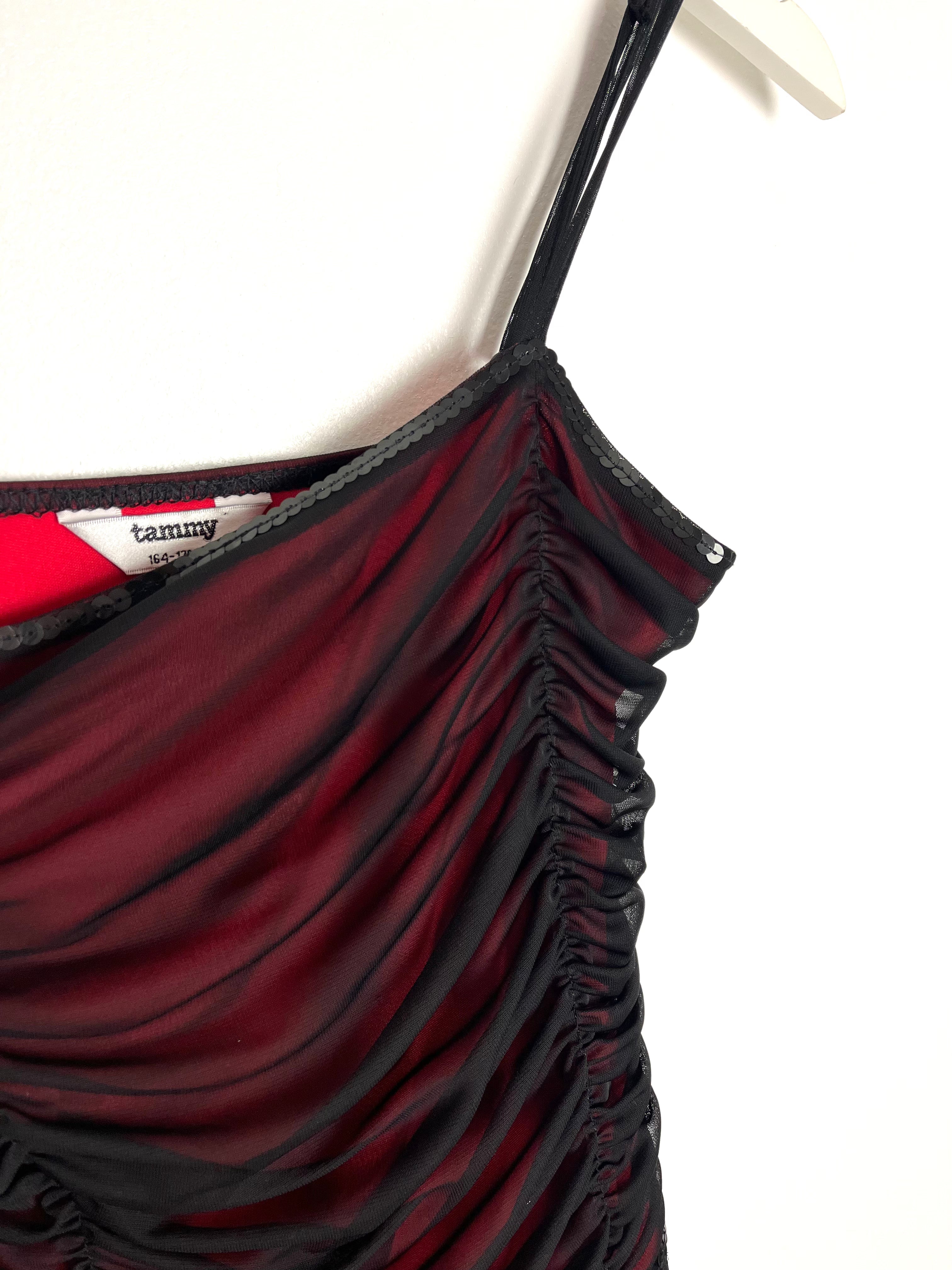 Red & black mesh mini - small