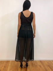 Sheer Black Maxi