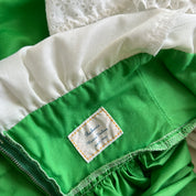 vintage white & green dancing dress sz s