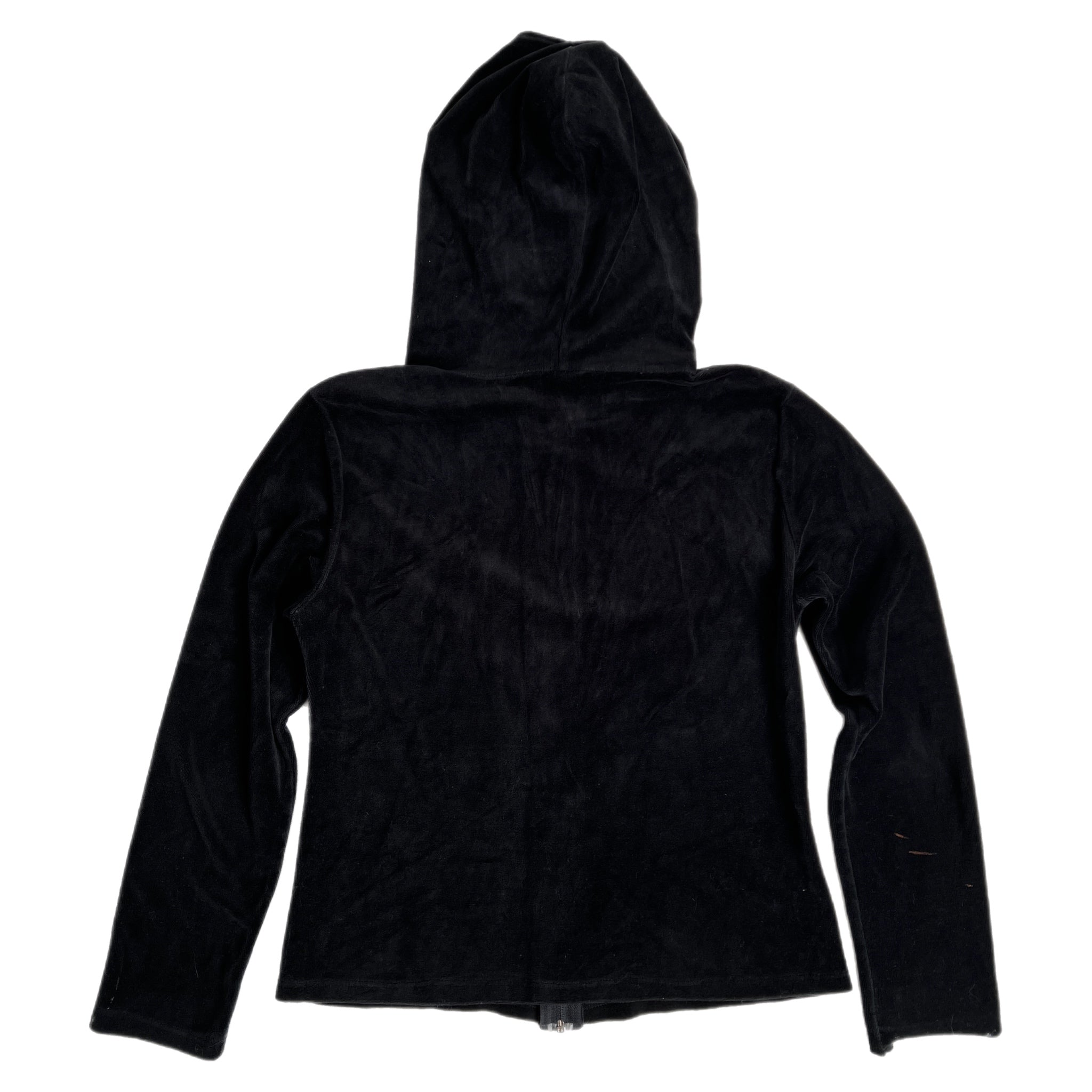 90s graphic velour zip hoodie