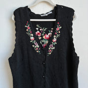 Vintage embroidered sweater vest