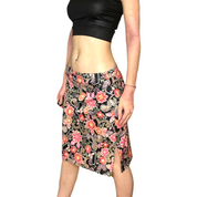 Floral low waist midi