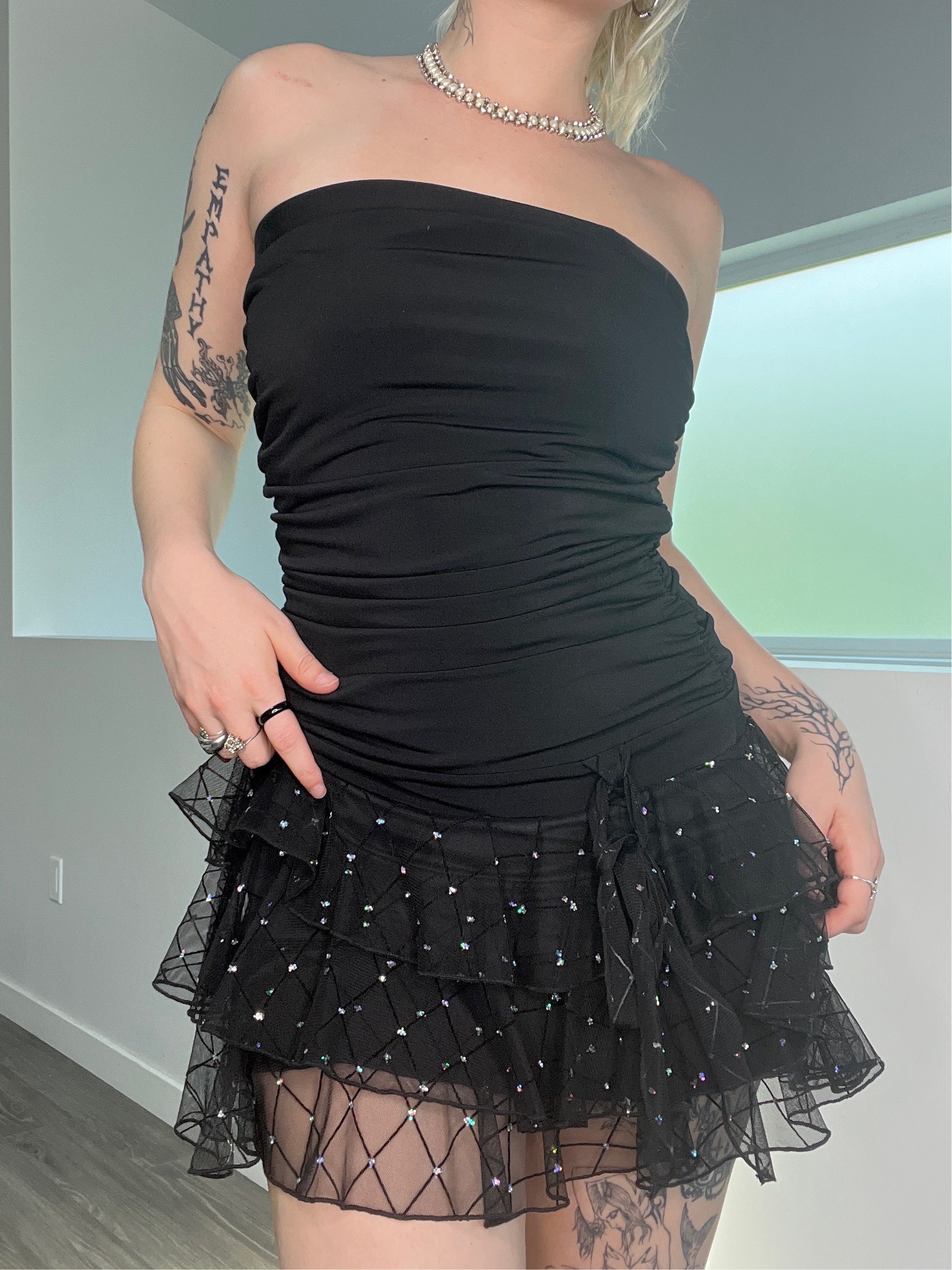 Y2K Ruffle Party Dress