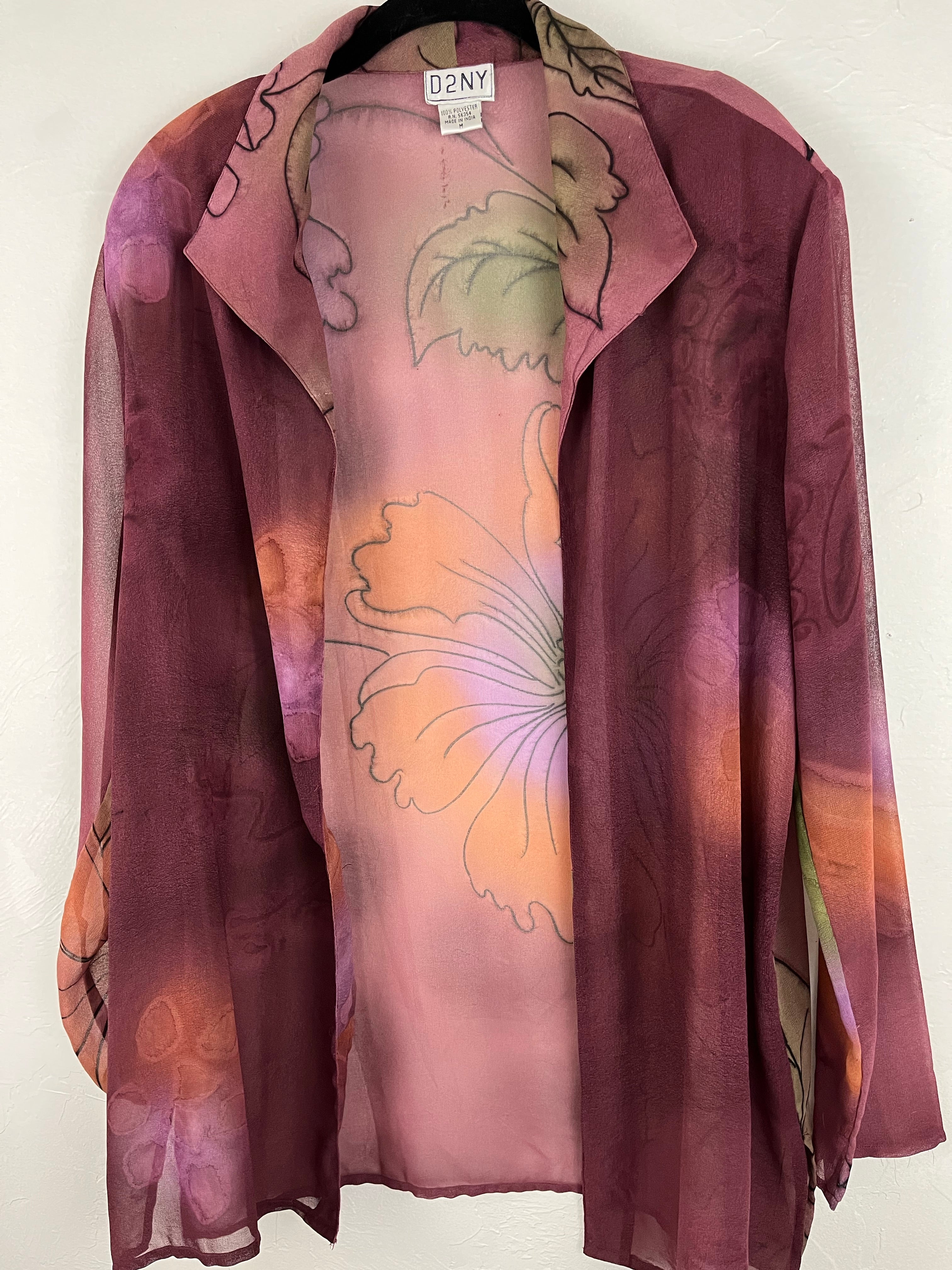 Sheer plum top
