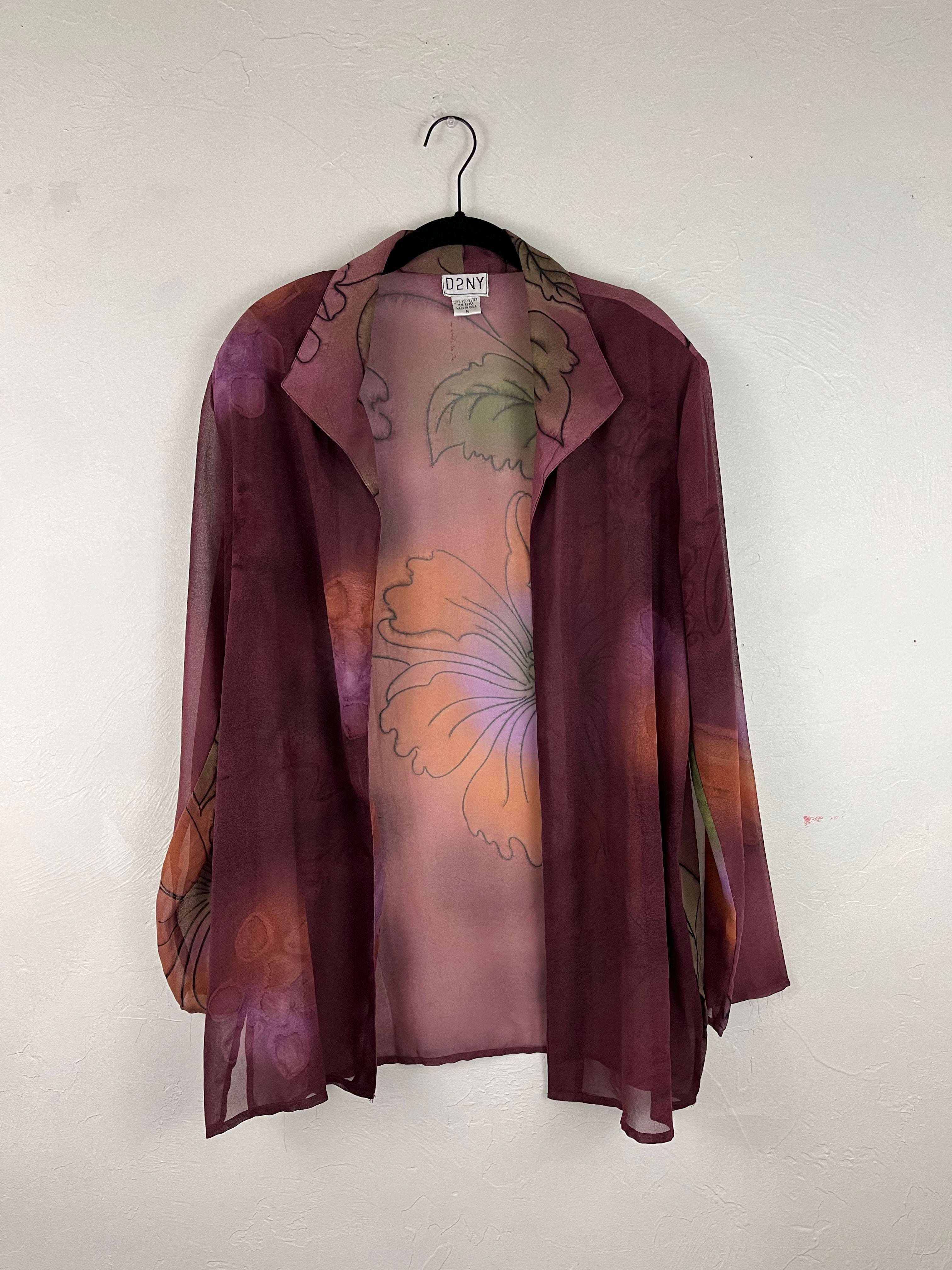 Sheer plum top