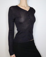 Navy Shimmer Cardigan (Medium) 
