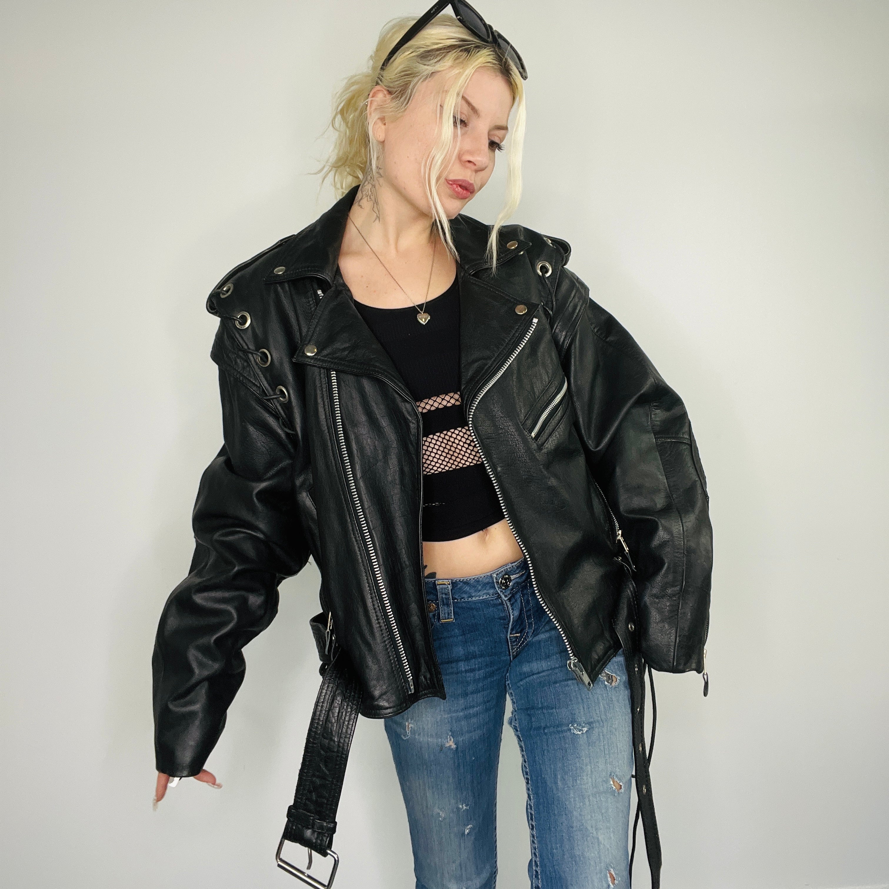 Genuine Leather 2-in-1 Motorcycle Jacket