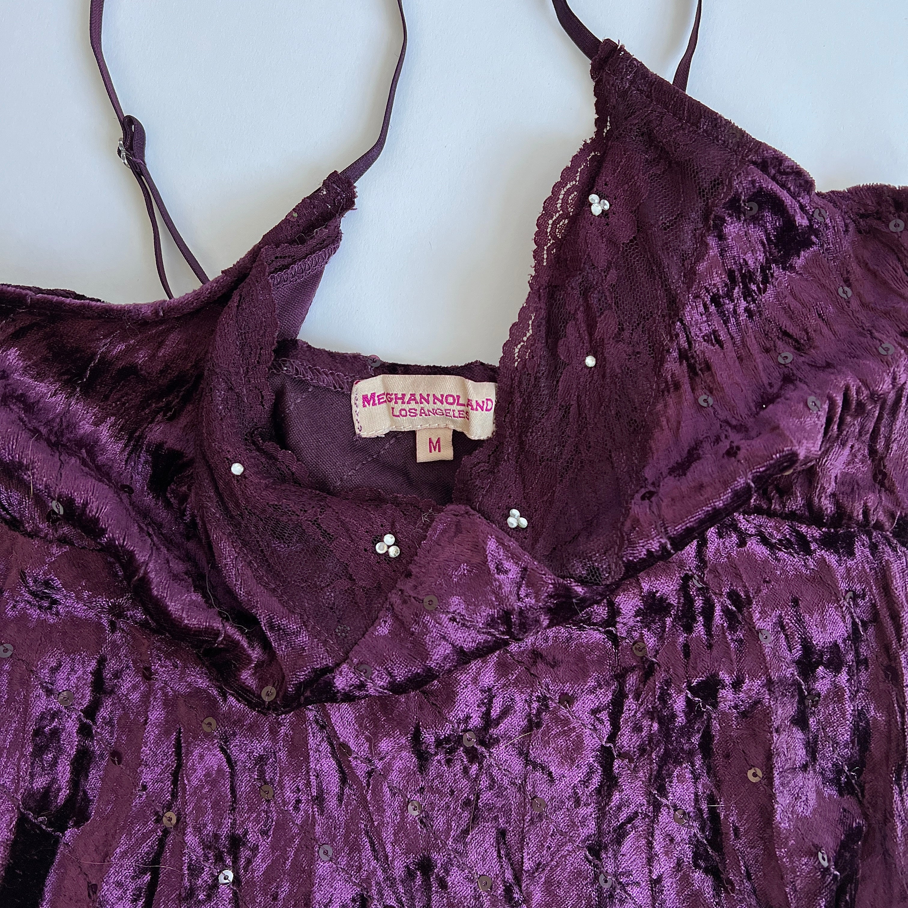 00s velvet plum sequin cami (M)