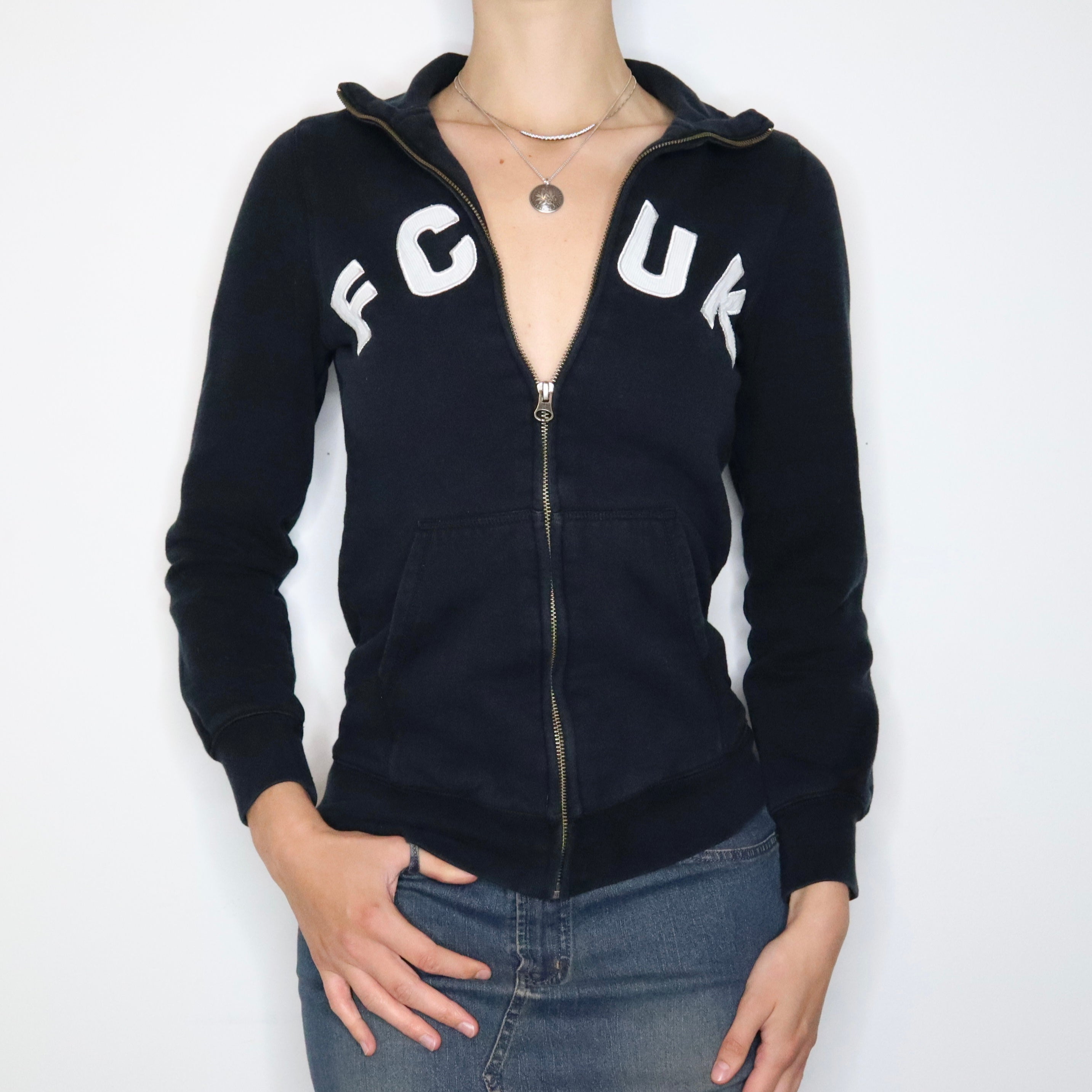 French Connection Logo Zip Up (XS-S) 