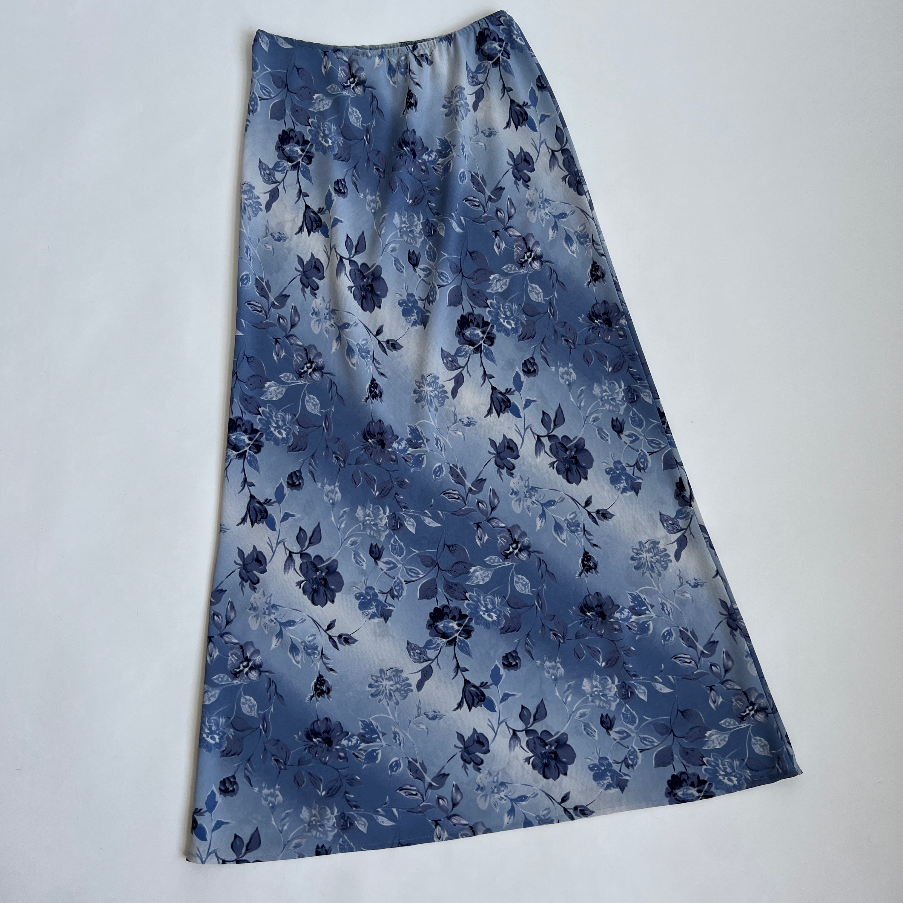 00s ombré floral maxi skirt