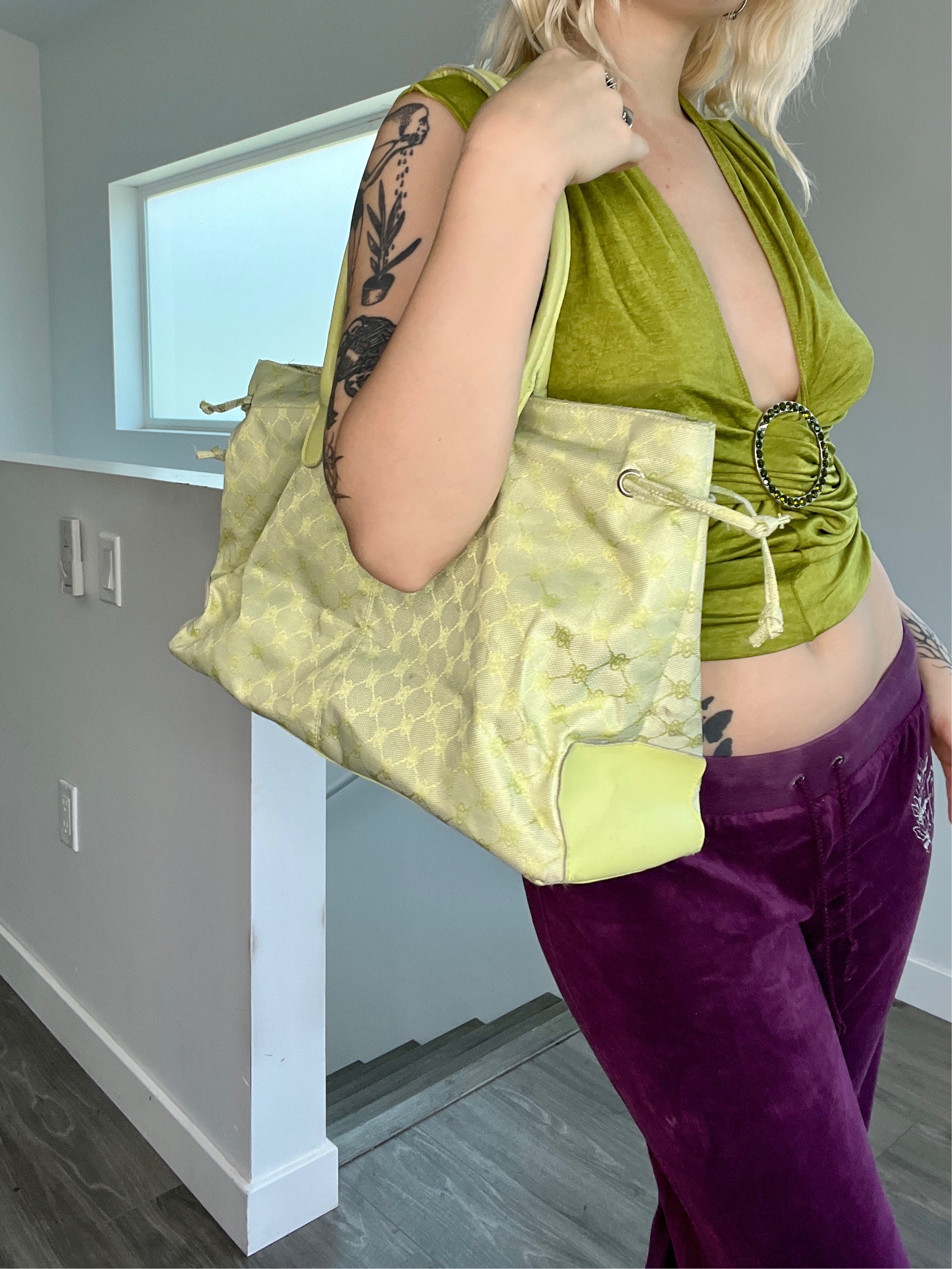 Key Lime Monogram Tote