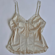 80s ivory satin cami (L)