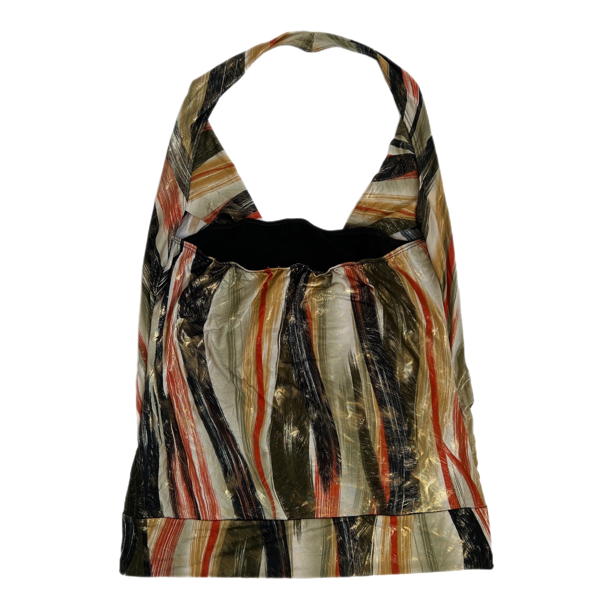 00s Metallic halter dress