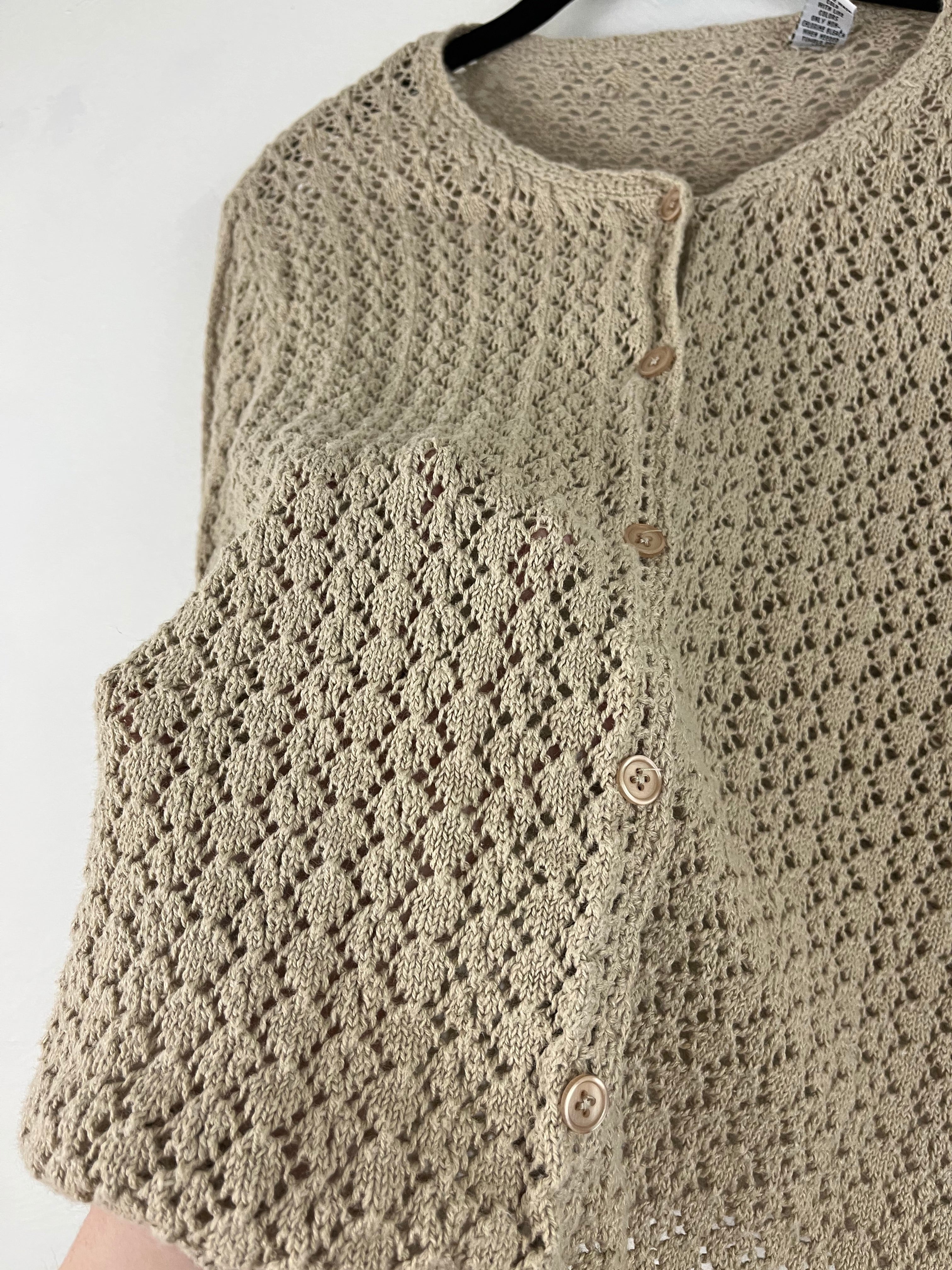 Sand crochet cardigan