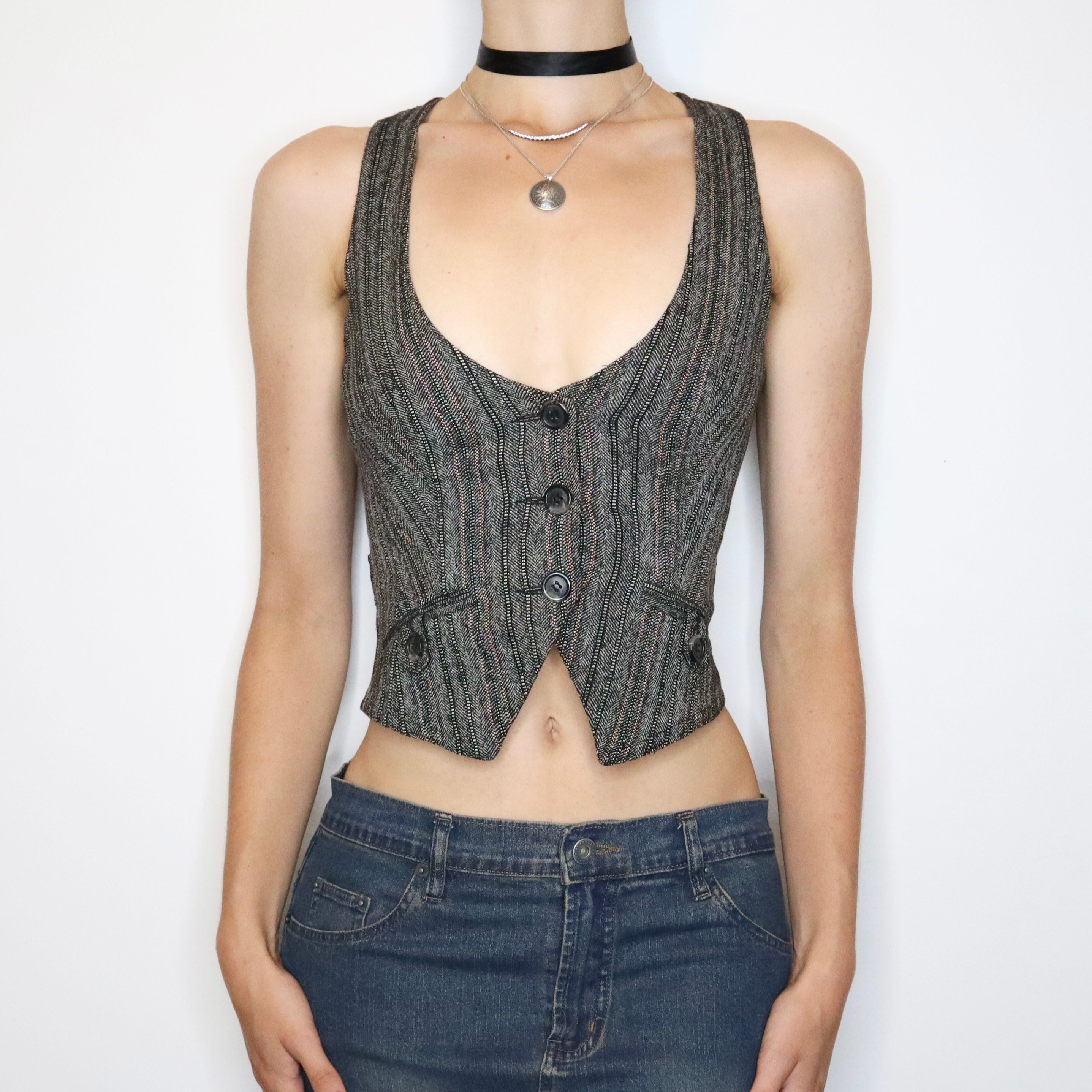 Tweed Waistcoat Vest (Small) 