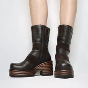 Brown Platform Boots (7 US)