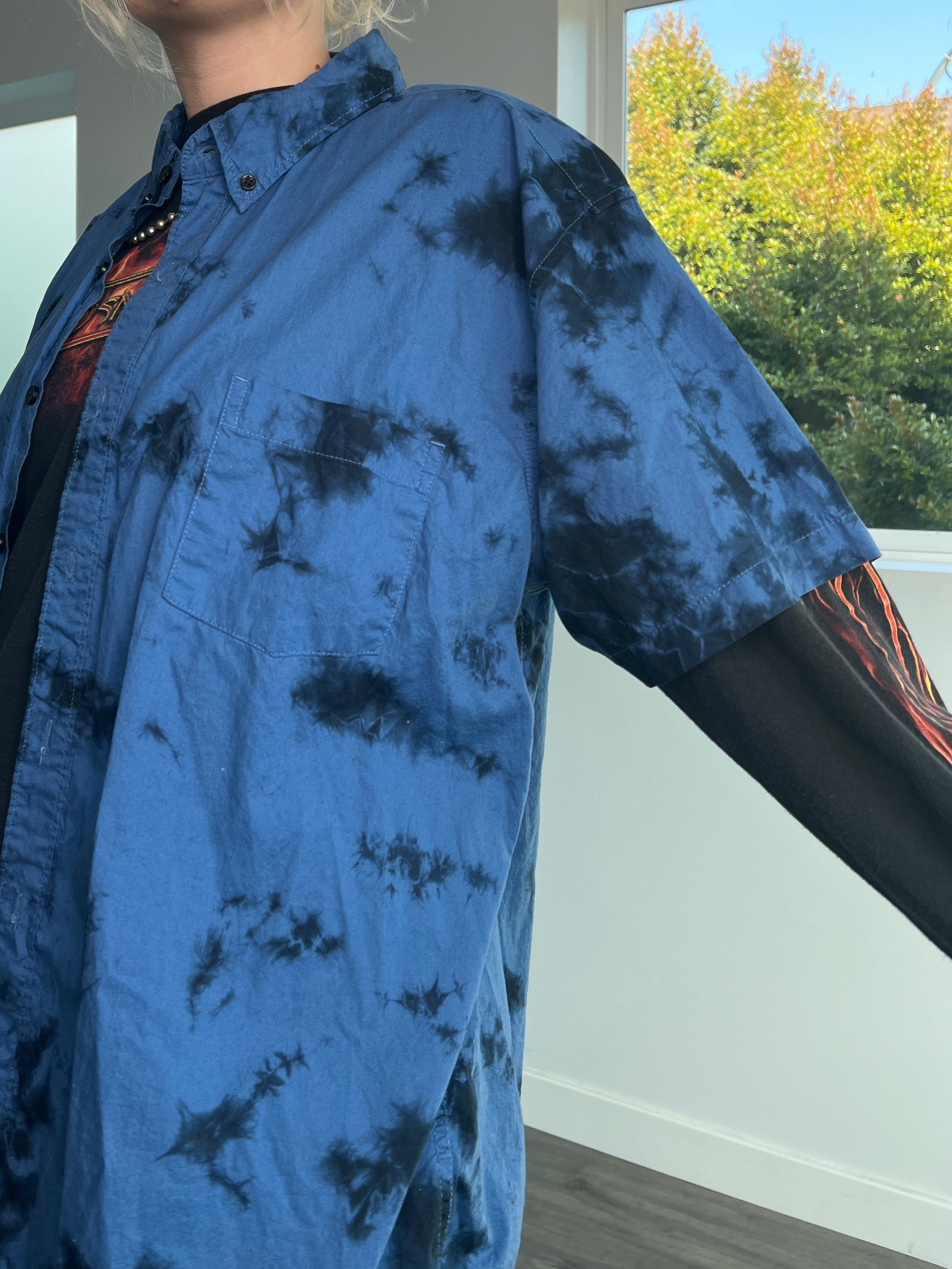 Tomboy Tie Dye Button Up