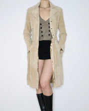 Beige Suede Corset Jacket (Small) 