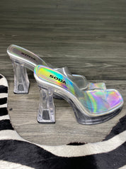 Y2k Soda Chunky Clear Heels