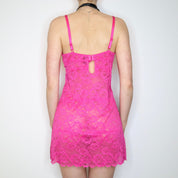 Pink Lace Slip Dress (L-XL) 