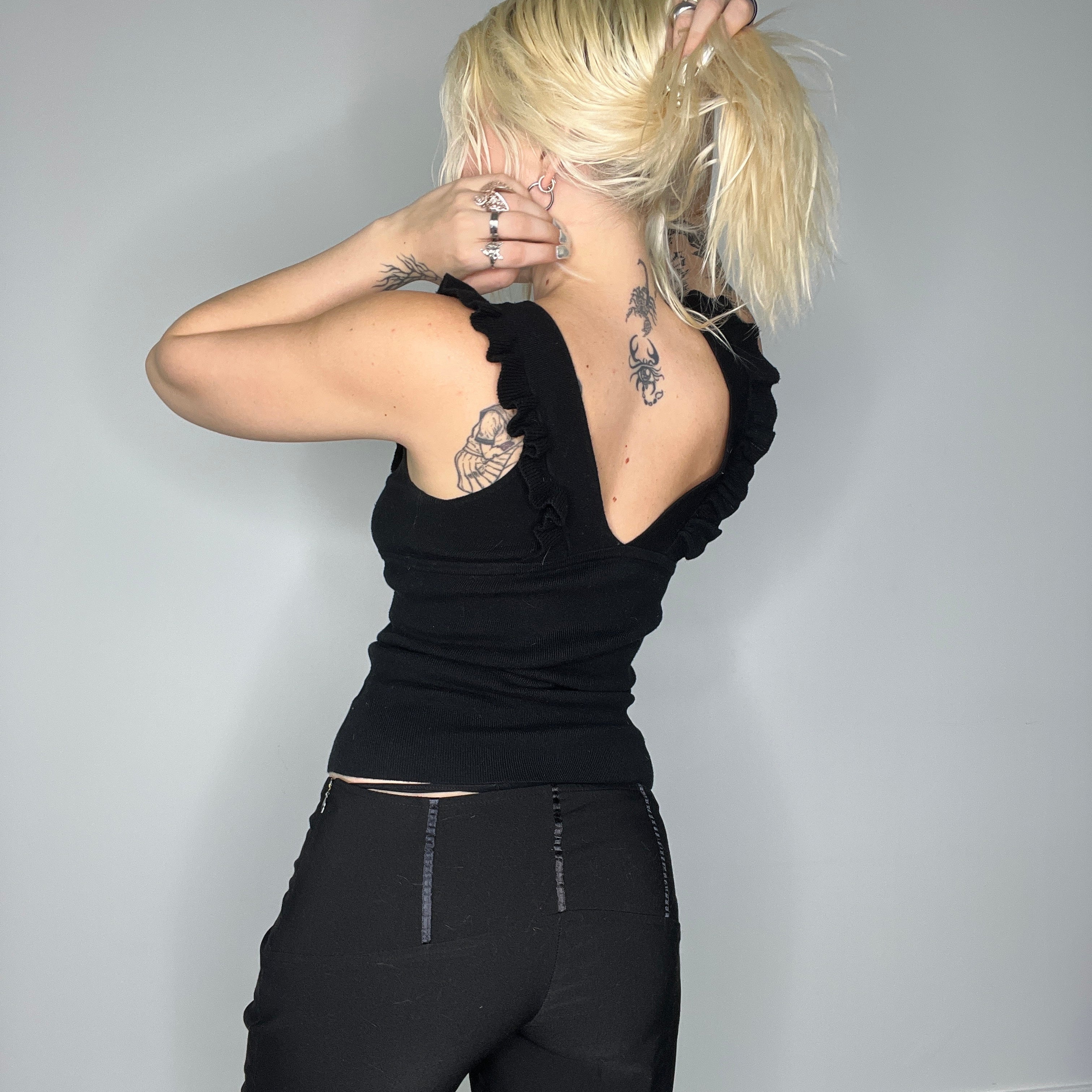 Y2k Express Brand Lace Up Tank