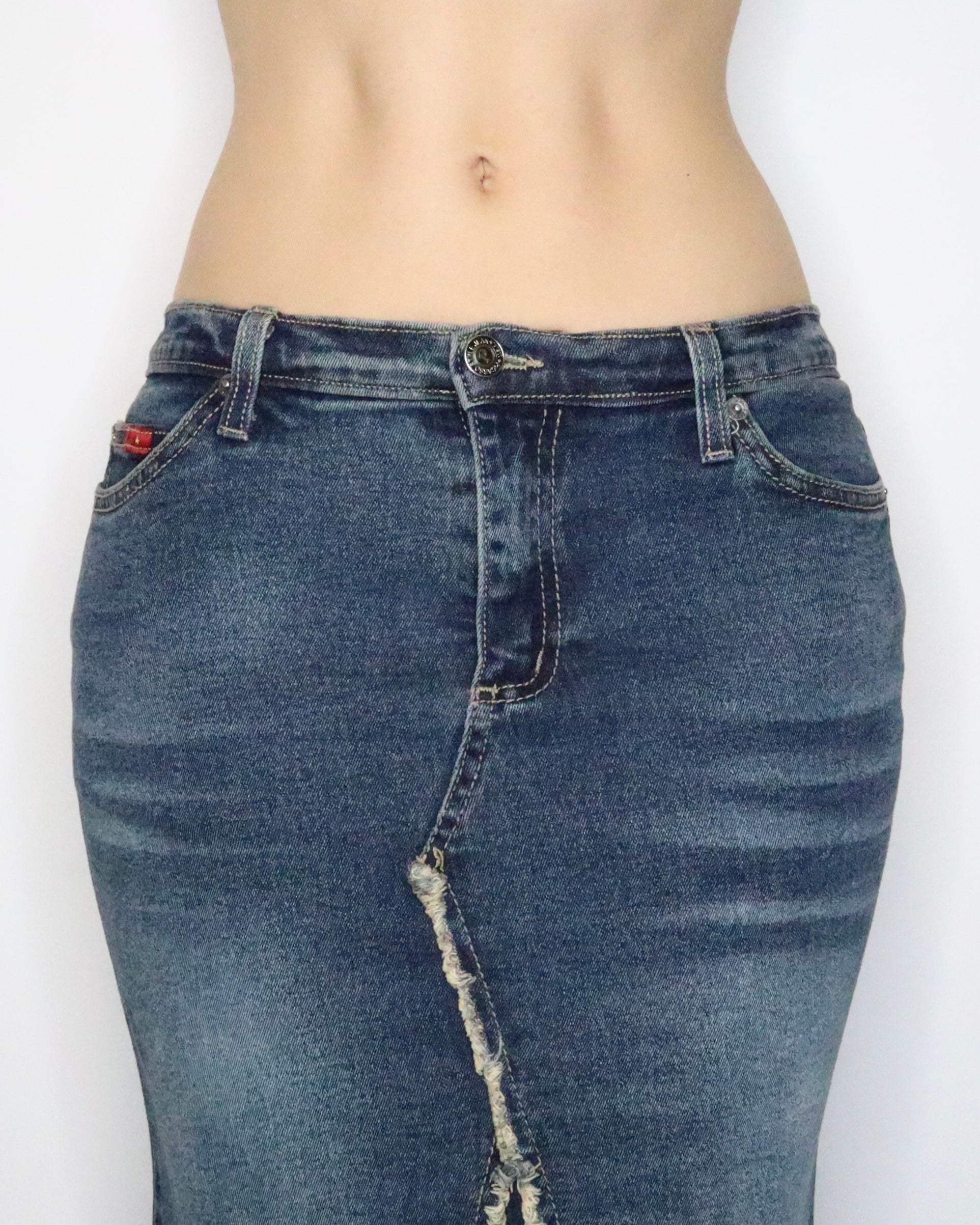 Denim Maxi Skirt (Small) 