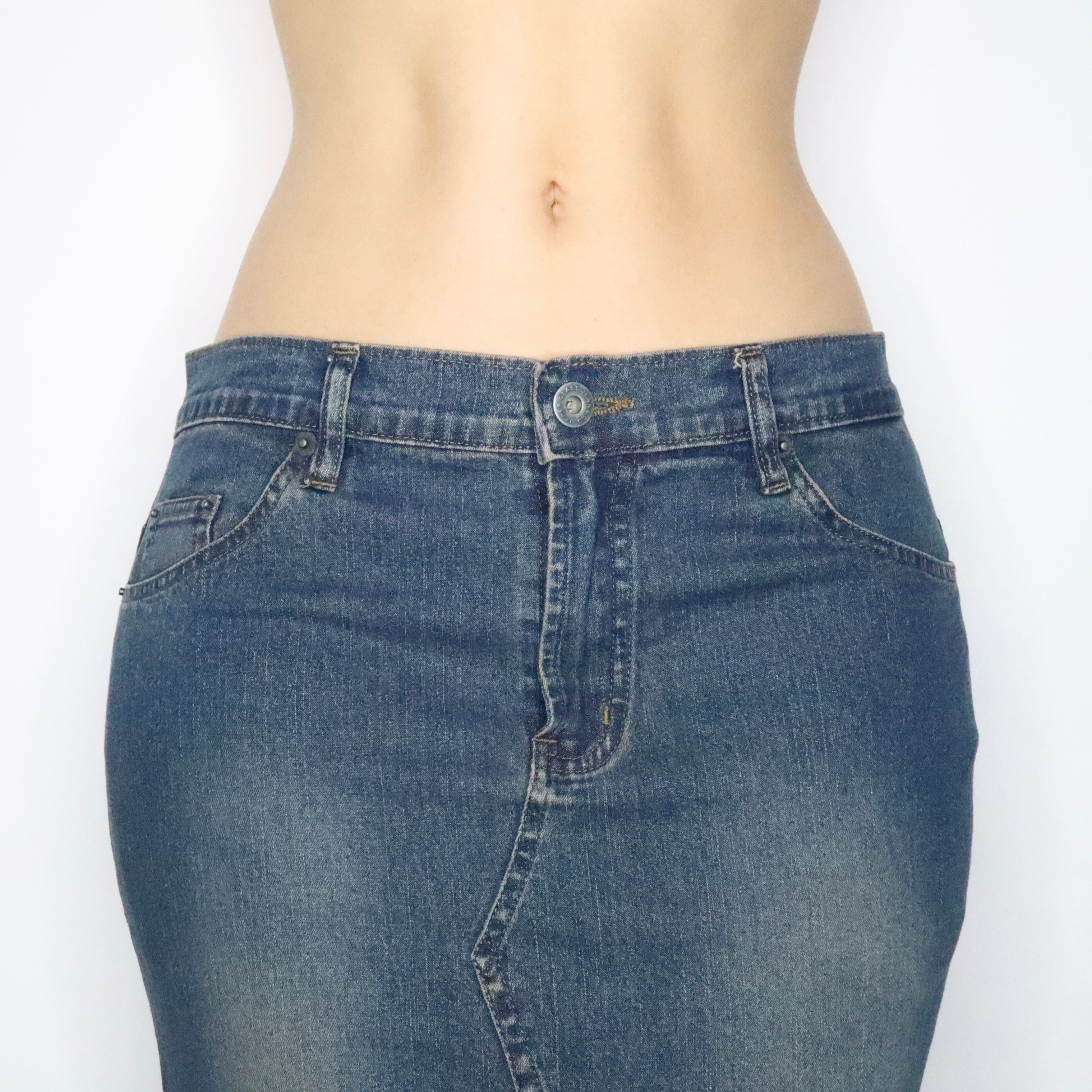 Mermaid Denim Maxi Skirt (Medium)