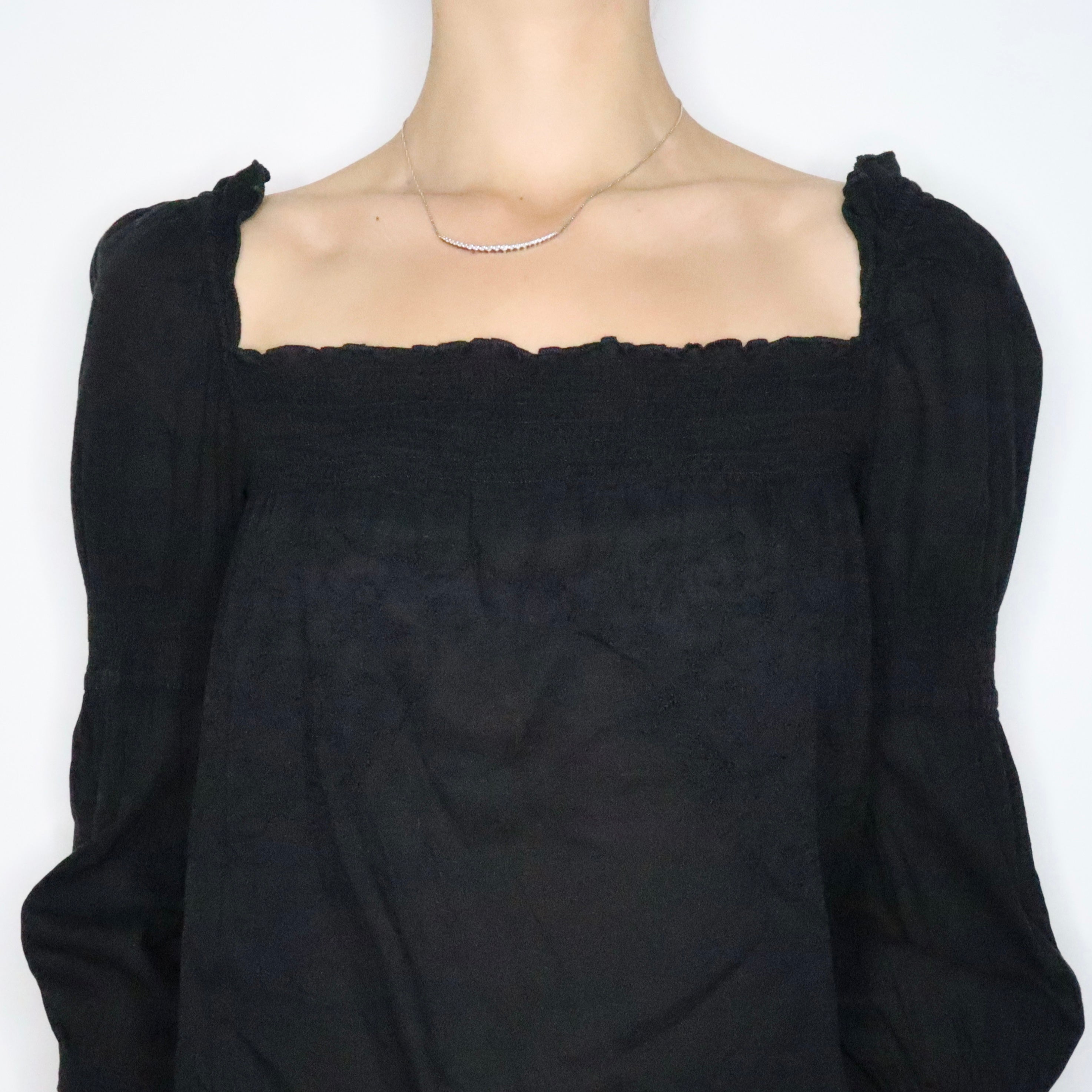 Miss Sixty Black Peasant Blouse (Medium)