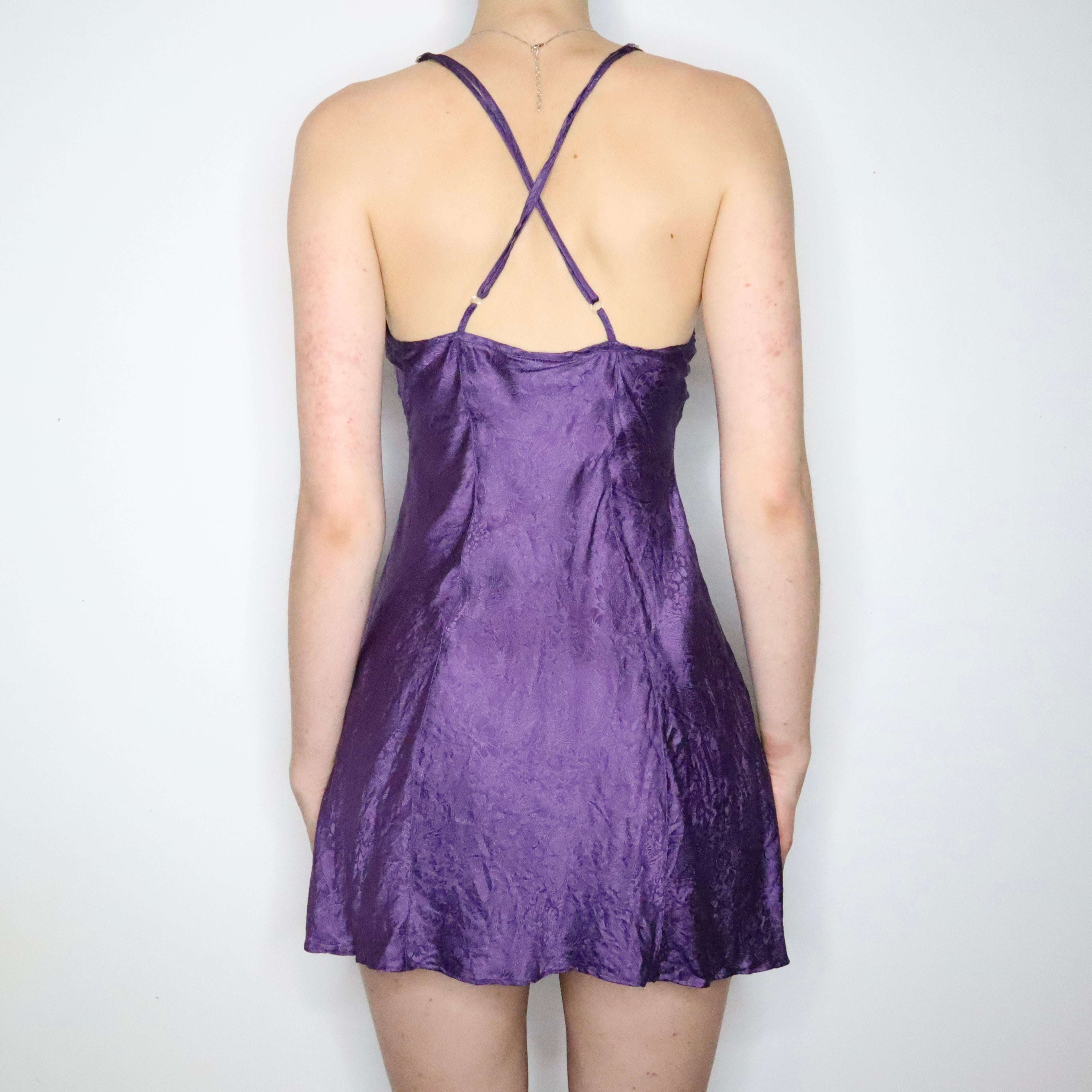 Purple Silk Slip Dress (S-M)