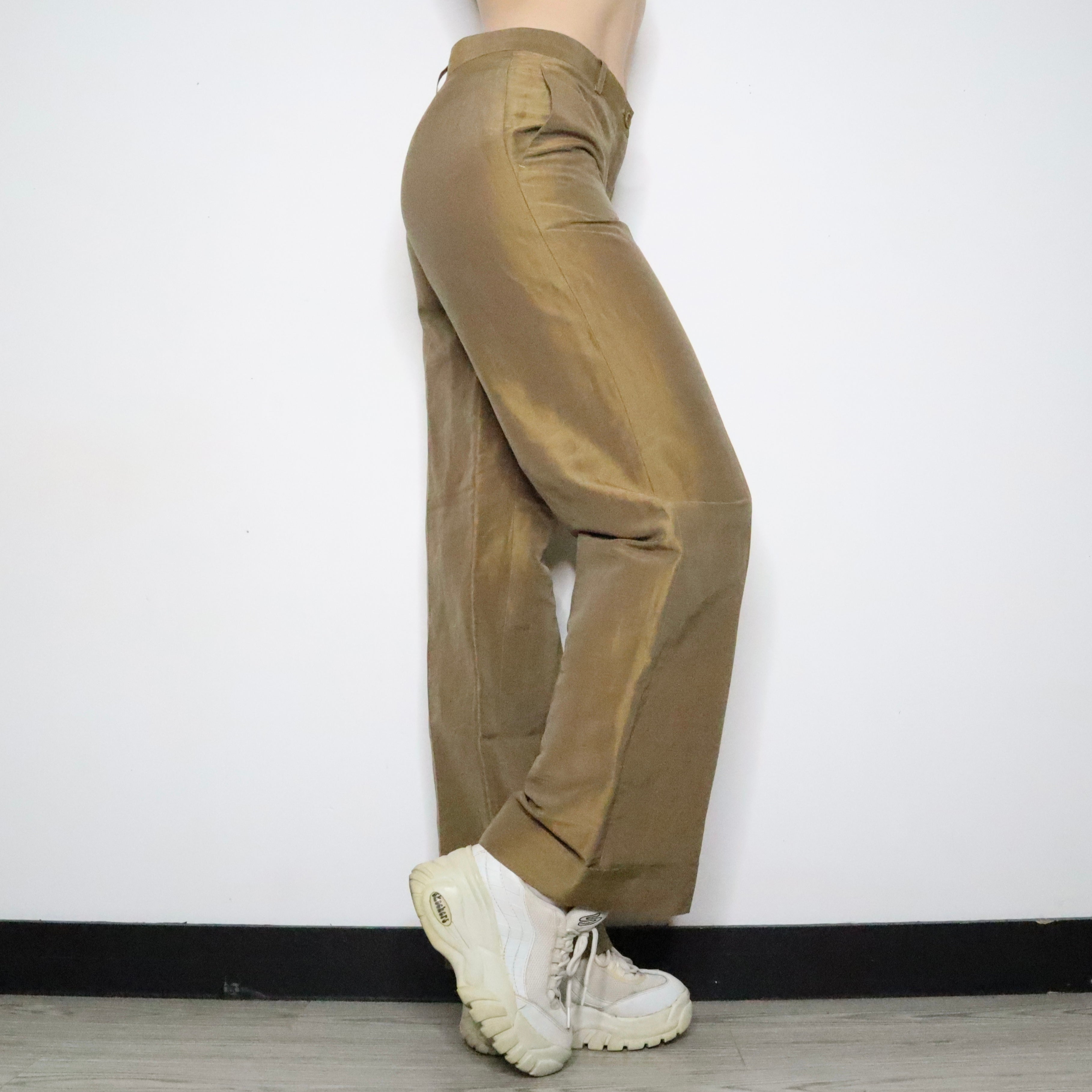 Alberta Ferretti Bronze Linen Pants (S-M)