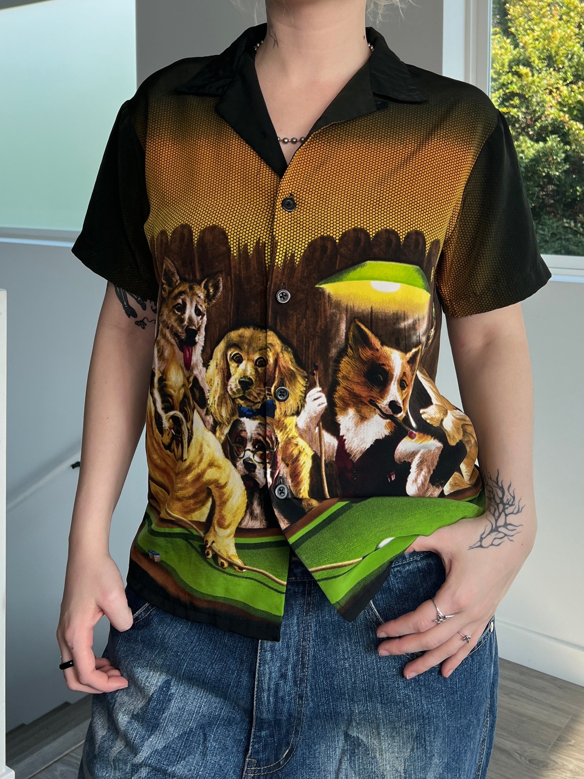 Graphic Button Up